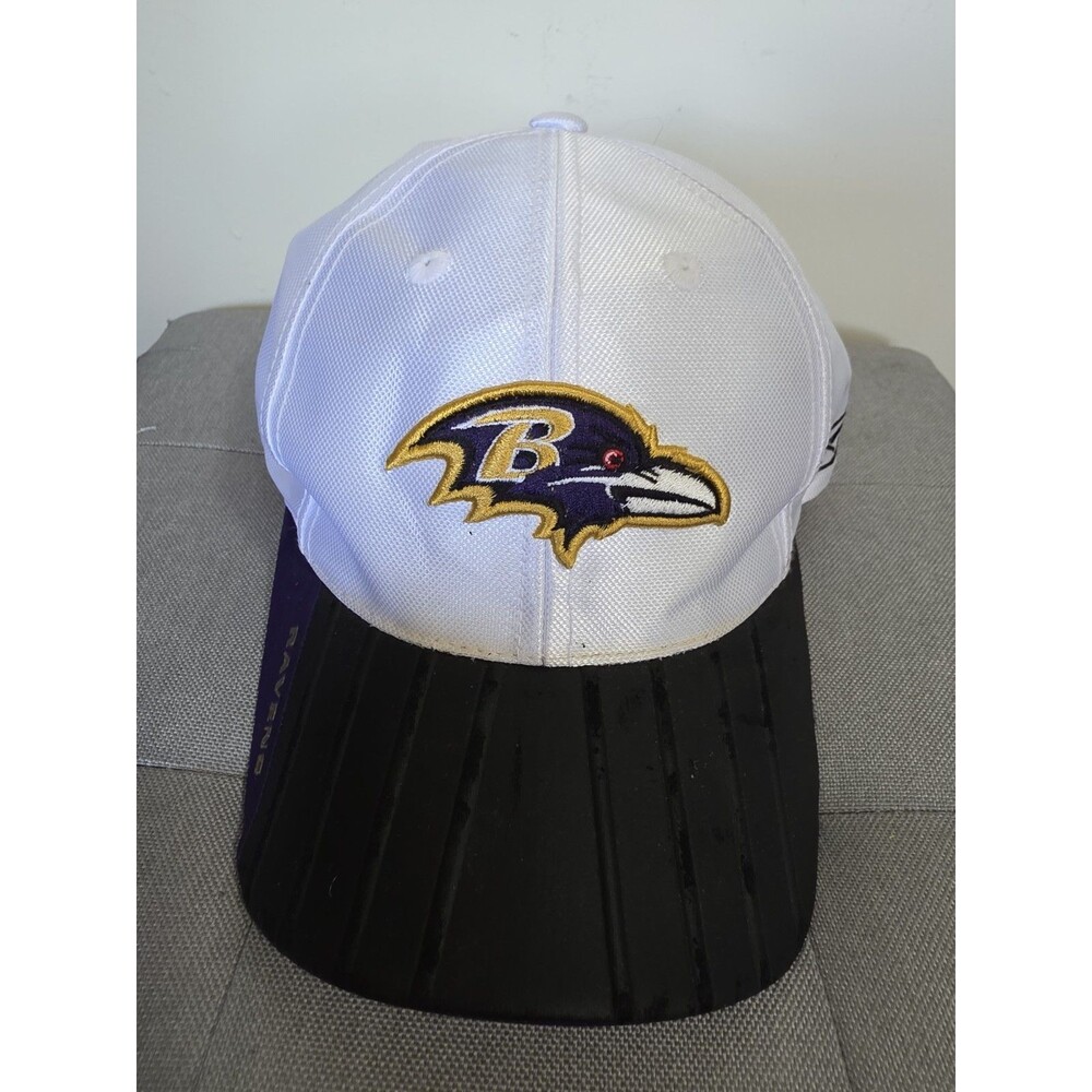 Reebok Equipment Baltimore Ravens NFL Logo Hat Cap White/Black One Size GuC